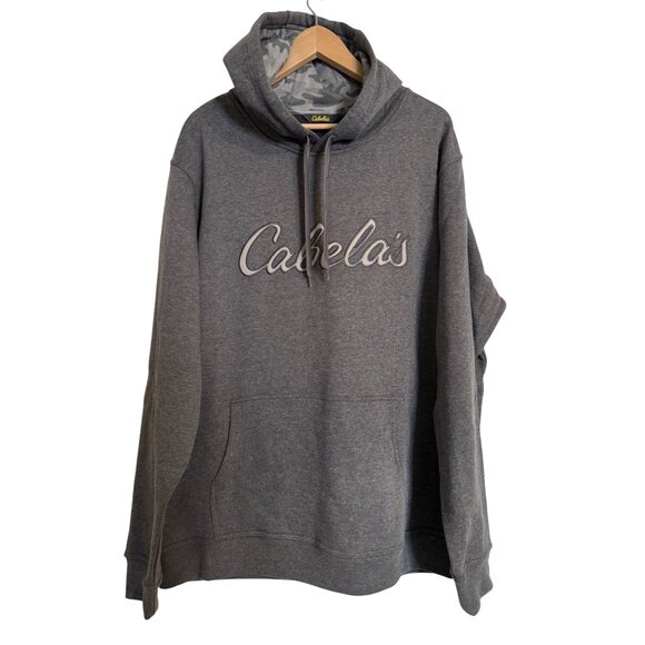 Cabelas Game Day Logo Hoodie Size XL Gray Pullover Long Sleeve Pockets NWT $40 - Picture 11 of 11